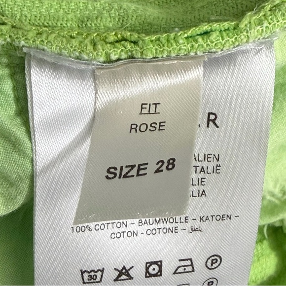 Wandler High Waisted Bright Green Rose Fit Corduroy Trousers Size 28 - Picture 10 of 12